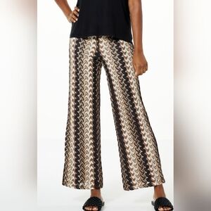 G by Giuliana Black Label Pull-On Crochet Wide-Leg Pant